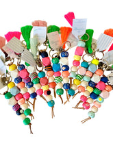 Handmade keyring, Bright Keyring, Fun Keyring, Pretty Keyring, Keyring with tassel